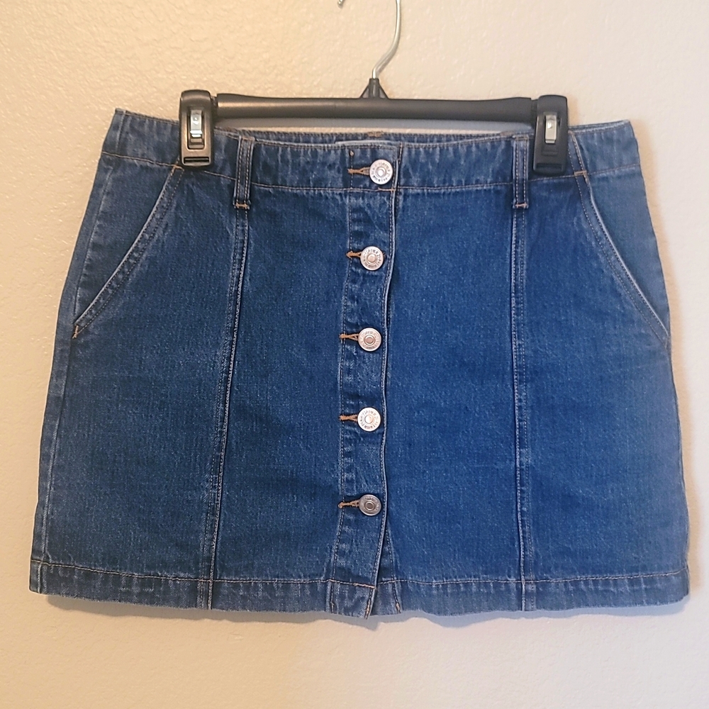 Forever 21 Jean Button Up Skirt
